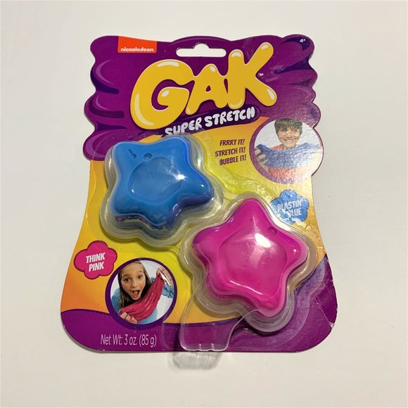 Nickelodeon Gak Super Stretch Blue & Pink 2 Pack - Picture 1 of 3